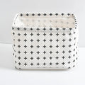 Small Foldable Canvas Storage Basket With Handle Cotton And Linen Desktop Storage Box Small Fresh Waterproof Storage Basket 1PC