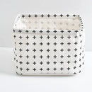 Small Foldable Canvas Storage Basket With Handle Cotton And Linen Desktop Storage Box Small Fresh Waterproof Storage Basket 1PC