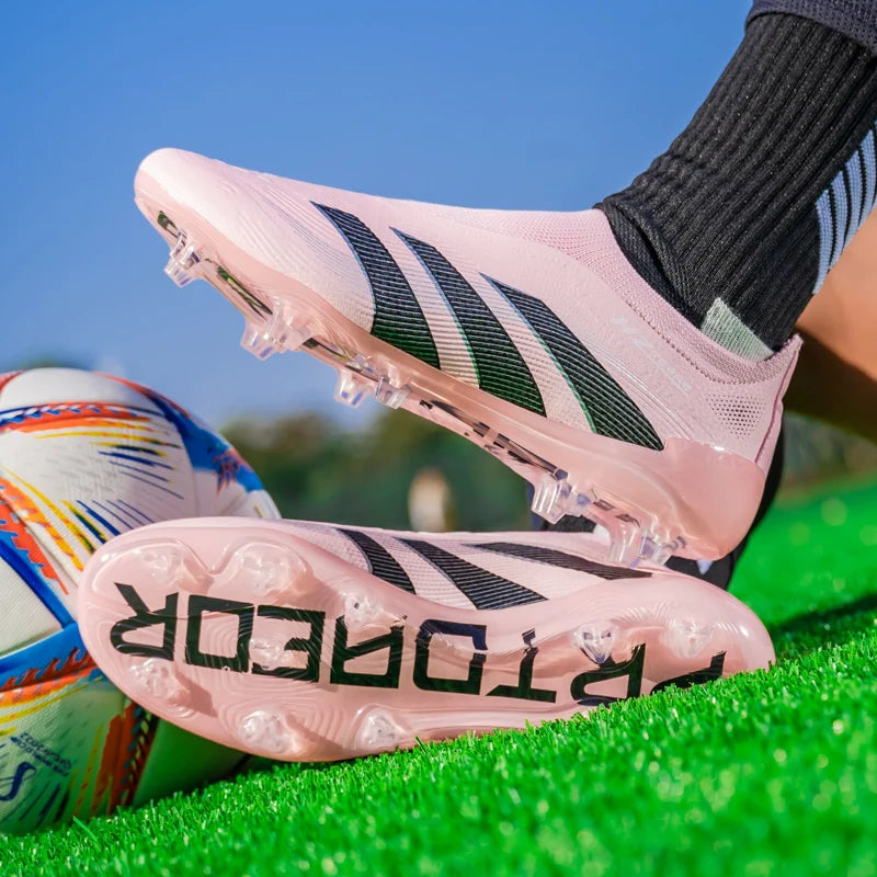 New TF/FG Men Soccer Shoes Original Futsal Society Football Field Boot Match Cleats Resistant Football Shoes Grass Training Turf