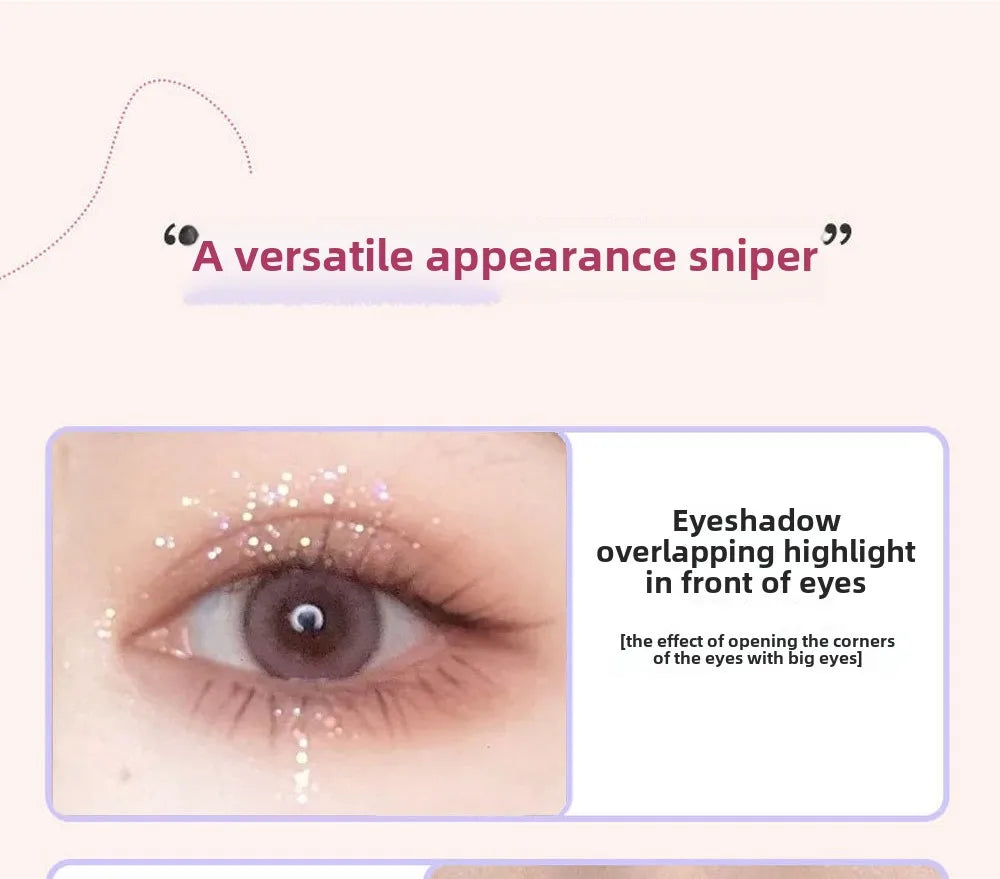 Shiny Liquid Eyeshadow High Pigments Waterproof Lasting Not Easy To Fade Pearl Glitter Portable Delicate Women's Eye Makeup Gift