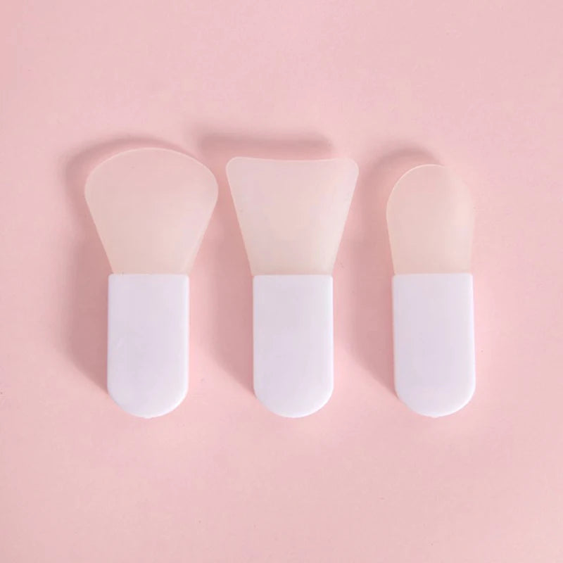 3Pc Soft Silicone Face Mask Brush Facial Skin Care Portable DIY Face Cream Mud Mixing Mask Brushes Reusable Makeup Beauty Tools