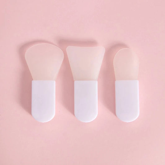 3Pc Soft Silicone Face Mask Brush Facial Skin Care Portable DIY Face Cream Mud Mixing Mask Brushes Reusable Makeup Beauty Tools