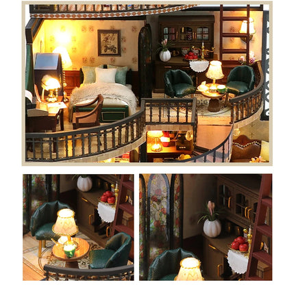 Doll House Handmade 3D Puzzle Making Building Model Kit Production And Assembly Room Toys Wooden Crafts DollHouse Birthday Gifts