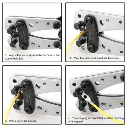 Crimping Pliers Tube Terminal Crimper Hex Crimp Tool Multitool Battery Cable Lug Cable Hand Tools HX-50B 6-50mm² AWG 10-0