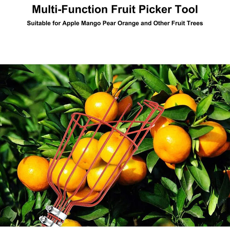 Fruit Picker 260cm Adjustable Deep Basket Convenient Harvesting Fruit Collector Catcher Apple Peach Picking Garden Tools