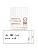 Languo 9pcs/box Soft Brush Acrylic Marker Pen Set，DIY Hand Drawn,Paint Art Markers pens,Student Graffiti Acrylic Paint Pens,M720
