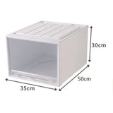 Wardrobe Storage Box High-capacity Drawer Style Stackable Container Transparent Plastic Containers for Household Use Storage
