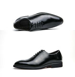 New Red Sole Brogue Shoes Men Black Business Men's Formal Shoes Lace-up Round Toe Spring/Autumn