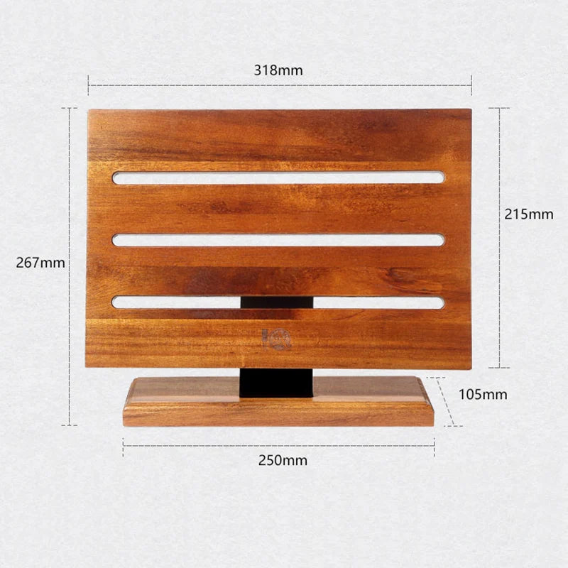 Magnetic Knife Stand Board Acacia Wood Kitchen Display Knife Holder Restaurant Hotel Slicer Butcher Cleaver Magnet Knife Rack