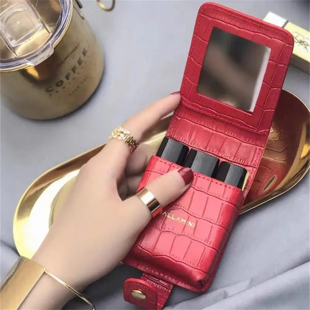Purse Makeup Bag Japanese Lipstick Organizer Makeup Case Pu Portable Lipstick Holder For Driving Travel Work