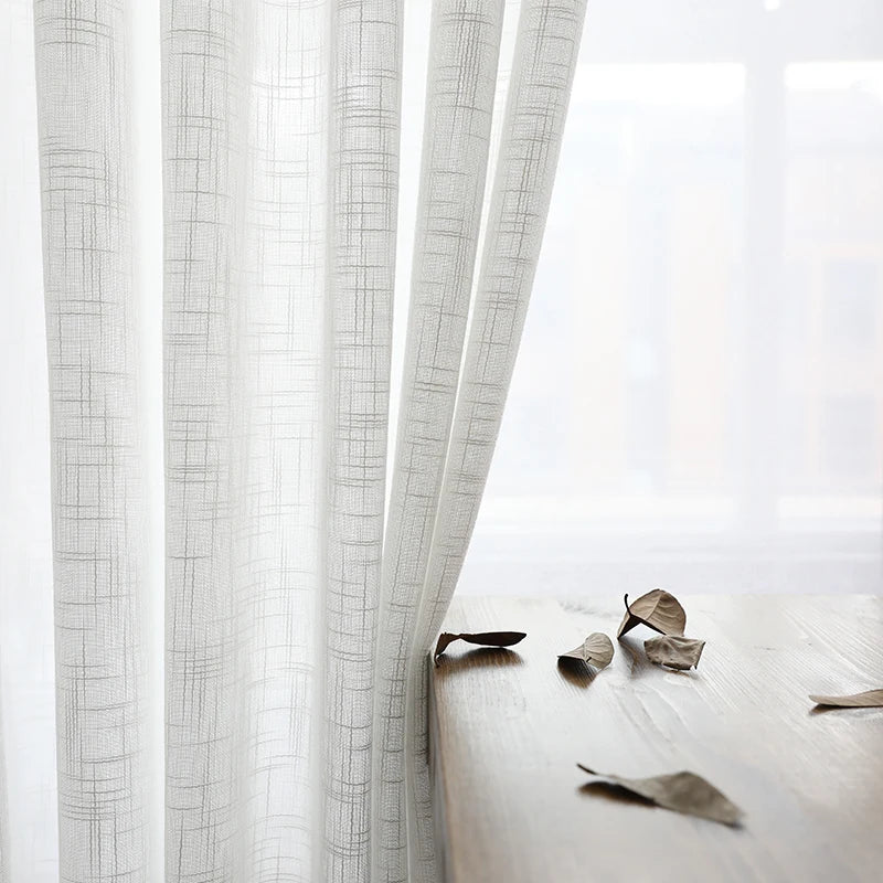 Japanese cotton linen sheer curtains for bedroom living room curtains for study curtain living room set plan curtain tulle