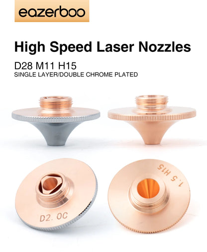 High Speed HANS Raytools Laser Nozzles D28 M11 H15 1.5 1.8 2.0 2.5 3.0 Single Double Chrome-plated Fiber Cutting Machine Parts