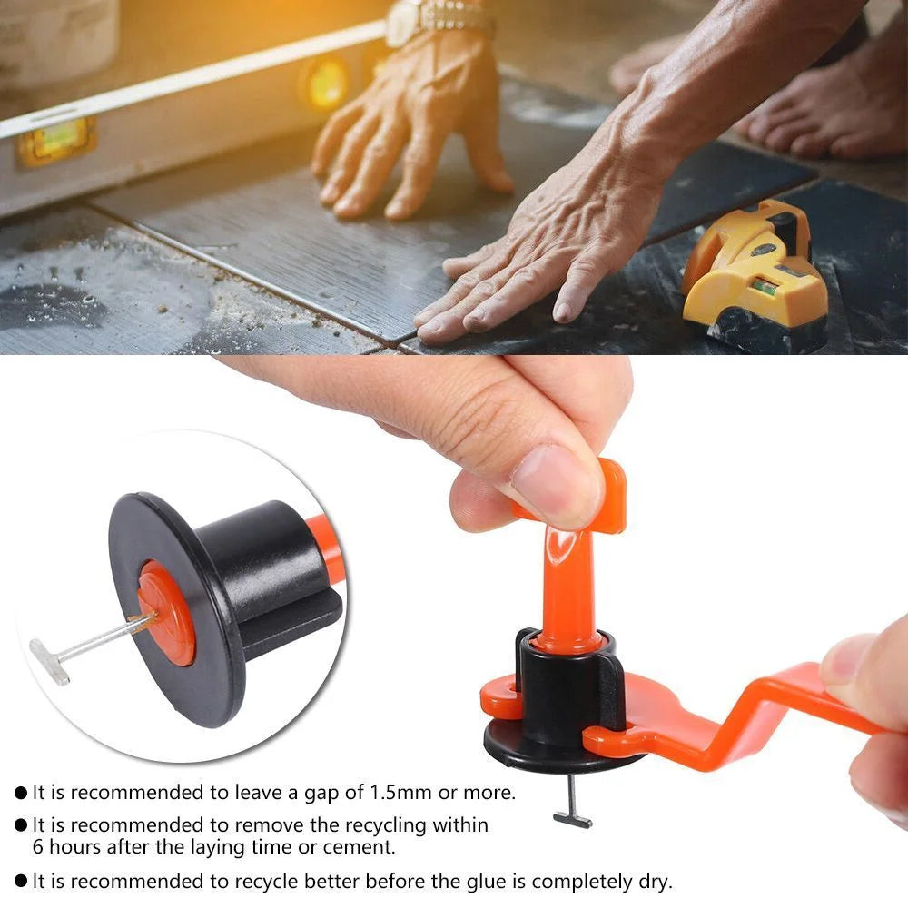Tile Leveling System Reusable Wedges Construction Flooring Wall Spacer Locator Needle Pin for Wall Floor Tile Laying Leveler