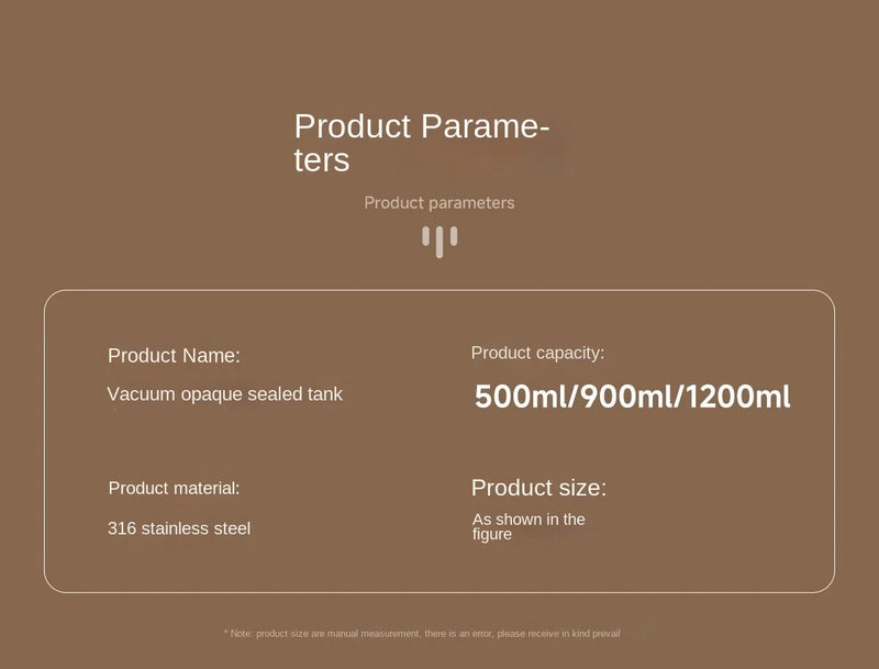 316 Stainless Steel Vacuum Coffee Storage Container Airtight Light-proof Tea Spice Food Storage Jar Kitchen Tool