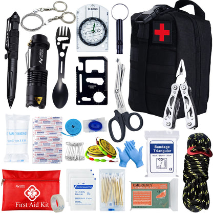 Kit de primeros auxilios táctico para coche, accesorios para supervivencia, equipo de acampada, maletín médico, bolsa EDC de autodefensa ifak
