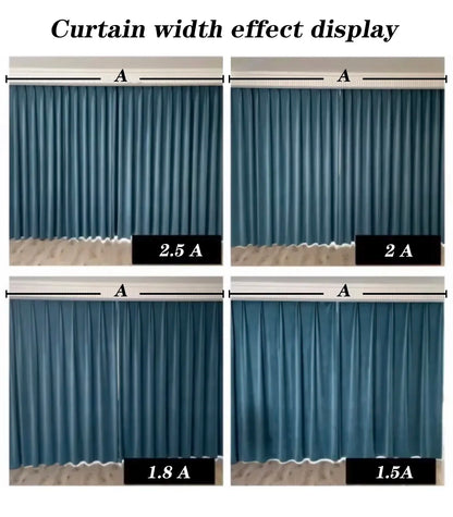 French Chenille Cream White Velvet Curtain Modern Simple Blackout Curtains for Living Dining room Bedroom Tulle Customization