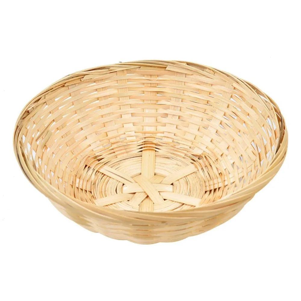 Vegetable Food Storage Basket Bread Fruit Desktop Decoration Kitchen Storage Tray Supplies Round Dustpan Decorative Egg Basket