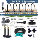 30-5m 1/4" 4/6mm Misting Cooling System 360° Free-bend Adjustable Nozzle Atomizer Sprayer for Outdoor Garden Irrigation Watering
