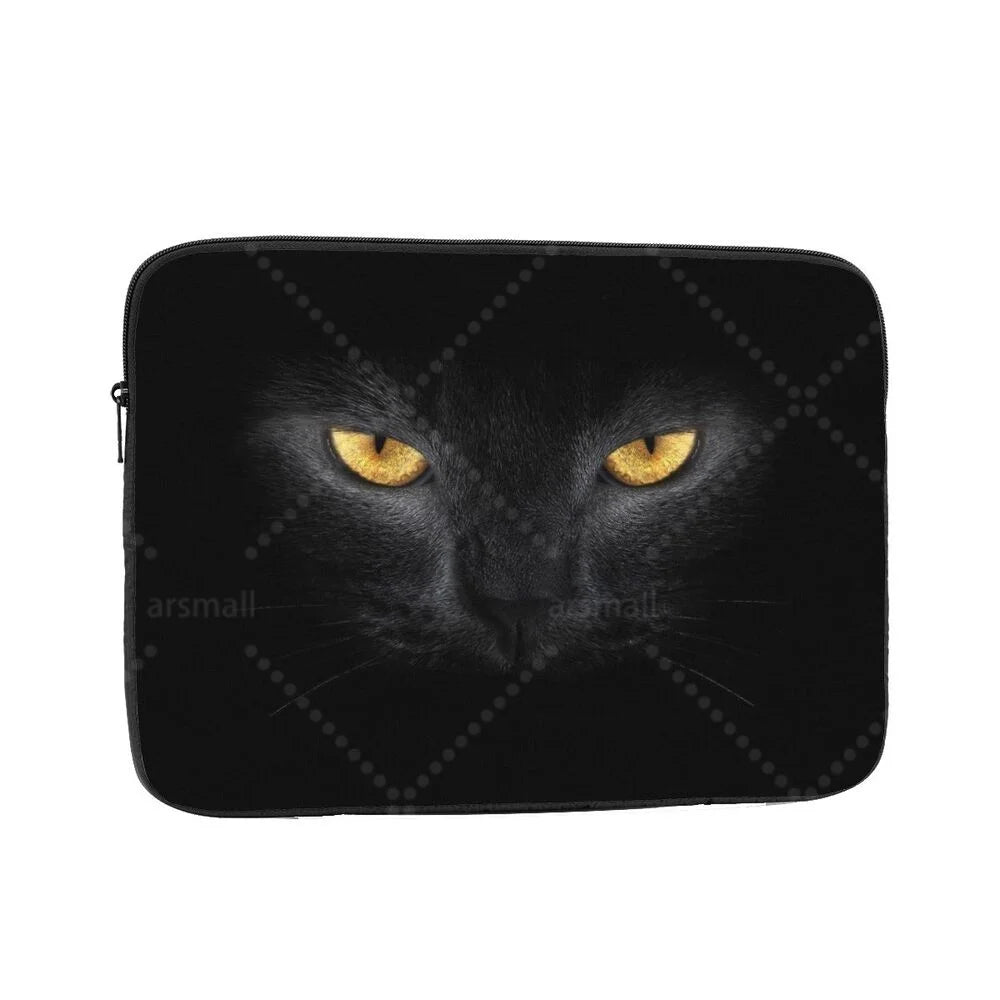 Black Cat Laptop Bag Tablet Notebook Case For Hp Dell Lenovo Computer For Macbook Air Pro Retina 10-17 Sleeve