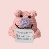 New Knitted Positive Turtle Doll Handmade Emotional Support Positive Crochet Sea Turtles Gifts for Christmas New Year Birthday