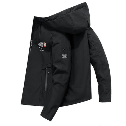2024 Spring Autumn Fluffy Jacket Windproof Men's Casual Jacket Sports Print Hoodie Fashion Jacket for Men