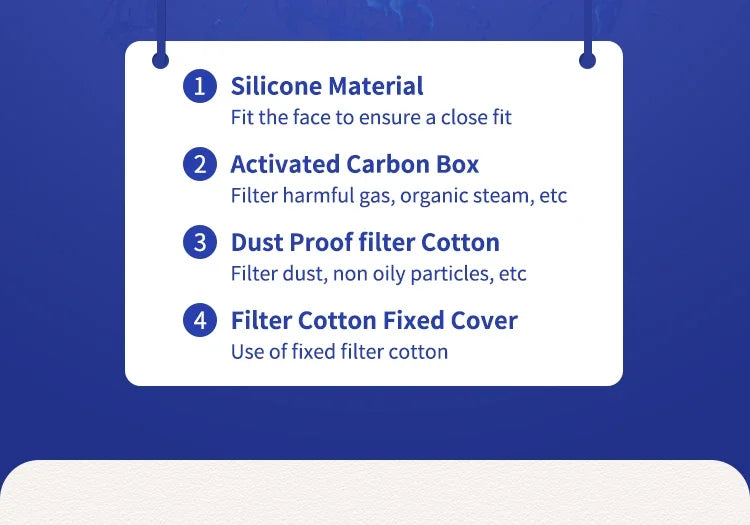 7502 Respirator Mask Protective Industry Painting Spray Dust Gas With 501 5N11 6001CN Chemcial Half Face