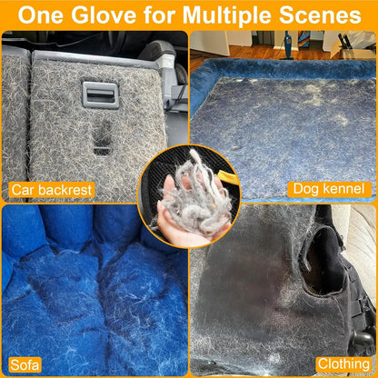 Reusable Electrostatic Pet Hair Removal Mitts Cat Dog Hair Collection Brush Sticking Device Home Hair Scraper Grooming Gloves