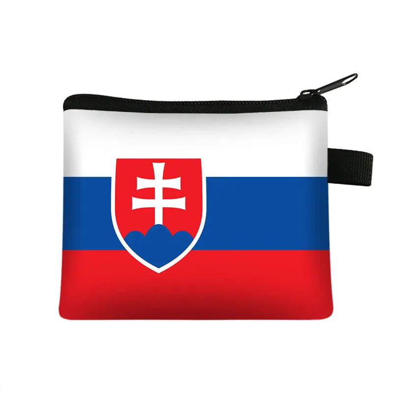 National Flag Print Coin Purses Algeria Spain Haiti Israel Women Wallet Saudi Arabia Men Purse Small Handbag Money Coin Bags
