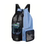 Mesh backpack, swimming drawstring bag, backpack with wet pocket, beach storage backpack, outdoor fishing bag