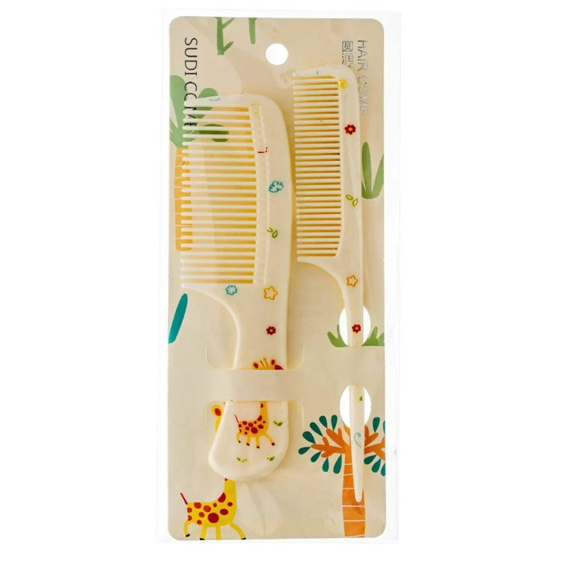 2Pcs Kids Hair Comb Set Cute Portable Anti-Static Plastic Hairdressing Comb For Girls Hair Comb Cartoon Baby Chil