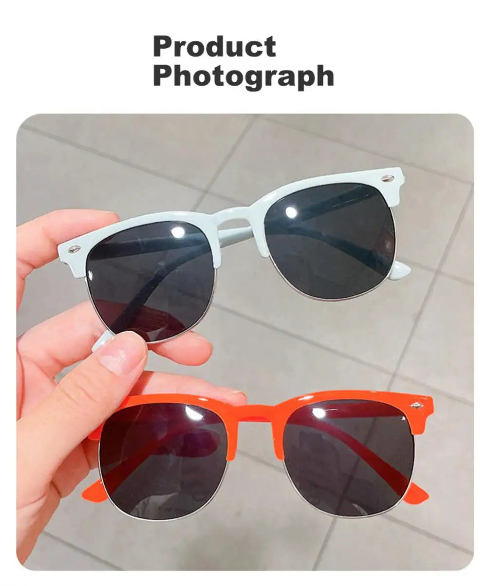 Nuevas gafas de sol para niños, modernas, coloridas, reflectantes, para niños y niñas, con protección UV400, para ciclismo al aire libre, de alta definición.
