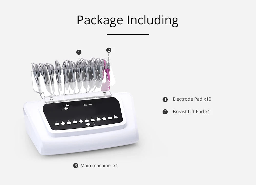 2-in-1 Bio-Microcurrent Body Shape Breast Enhancement Massager Electrostimulation Machine EMS Muscle Stimulator