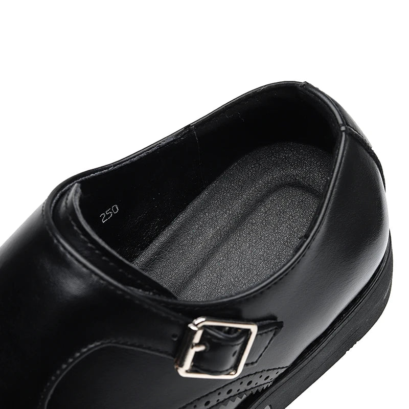 Italian Men's Brogue Shoes Brown Low Cut Commuting Business Casual Shoes Men's Banquet Leather Shoes Soft Sole Big Size：38-48