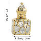 Mini Glass Roll on Bottle Hot Stamped Silver Rollerbal Essential Oil Container Blending Perfume Bottle Empty Essential OilBottle