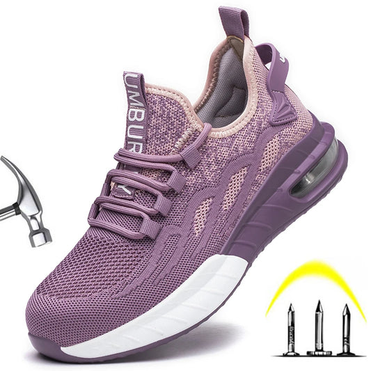 2024 Lightweight  Safety Shoes Men For Work Breathable Sports Safety Toe Shoes Work Boots Anti-Smashing Women