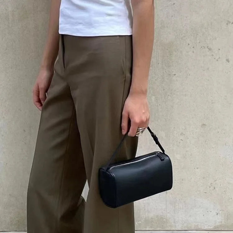 split leather 90s pen bag 2026 new luxury design soft cowhide mini one-shoulder crossbody bag suede fashion ladies handbag