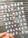 Pvc Super Mini Cartoon Game Patterns Sticker Kawaii Sanrio Kitty Self-adhesive Sticker Waterproof Luggage Tags Nail Stickers