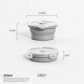 Collapsible Food Storage Containers Silicone Lunch Box with Lid Food Bowls Kitchen Stackable Lunch Box for Pantry Freezer Safe