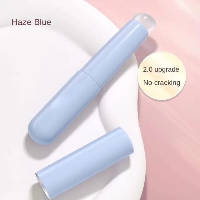 Pinceles de silicona para labios con mango de plástico ABS, aplicador portátil de lápiz labial y bálsamo labial con tapa, mezcla perfecta 
