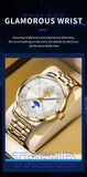 OLEVS 3638 Mens Watch Original Quartz Watch Stainless Steel Waterproof Luminous Large Dial Day Date Watches Luxury Men Box Reloj