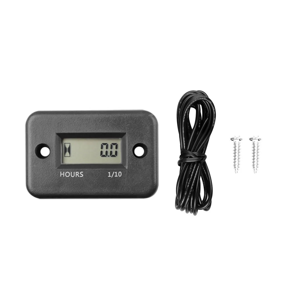 Digital Hour Meter LCD Counter For ATV Motorcycle Instruments Clocks Snowmobile Boat Generator Bike Car Accessories