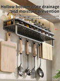 Aluminum Kitchen Rack Kitchen Shelf Toilet Storage No Drill Hanging Rack Bathroom Organizer Hang on the Wall Kitchen