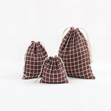 Cotton Linen Drawstring Cosmetic Bag Christmas Gift Package Makeup Storage Bags for Travel Wedding