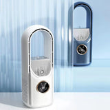 Portable USB Air Cooler Leafless Electric Desktop Fan 6 Speed Silent Timer Air Conditioner Cooling Humidifier Conditioning Fan
