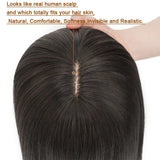 Benehair 14'' 18'' Hair Toppers with Bangs for Women Synthetic 6x6 Top Hairpieces Wigs Long Straight Clip in Hair Extension
