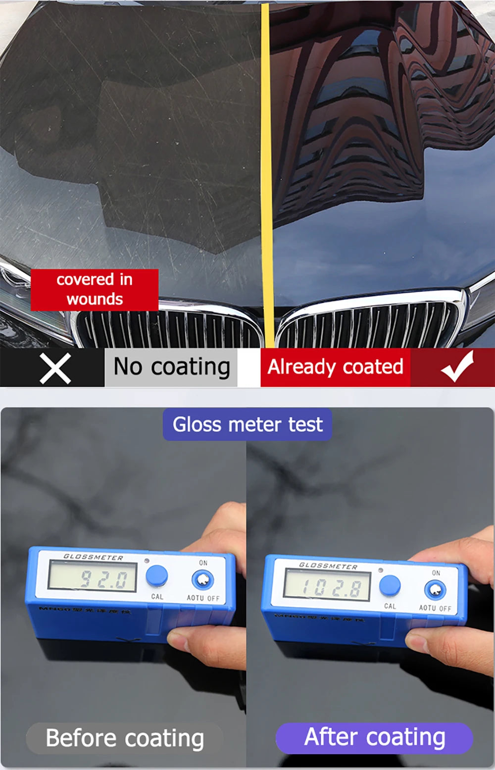 Ceramics for Cars Coating 9H Nano Liquid Glass Plated Crystal Hydrophobic Waterproof Polishing Paint Hardness Car Polish
