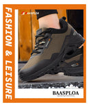 Baasploa Men's Anti-Skid and Wear-Resistant Hiking Travel Shoes Fashion Waterproof Outdoor Sneaker Comfortable Male Sport Shoes