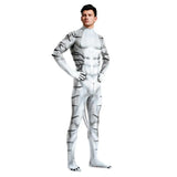 Zawaland Tiger Leopard Cheetah Petsuit for Men Animal Disguise Costume Crotch Zipper Zentai Halloween Carnival Full Bodysuits