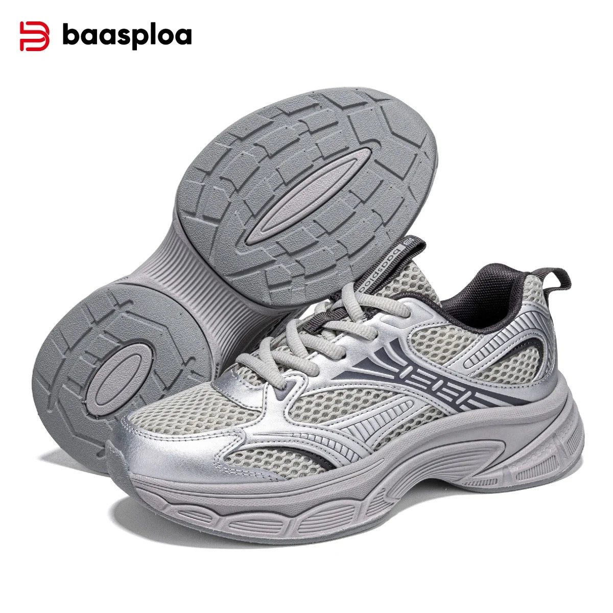 Baasploa Women Running Shoes 35-42 Fashion Lightweight Mesh Breathable Sport Shoes Comfort Soft Female Outdoor Casual Sneakers
