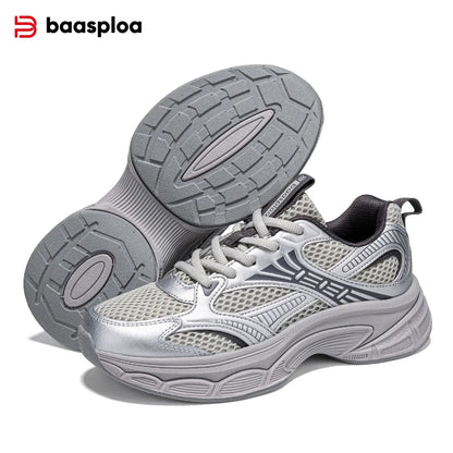 Baasploa Women Running Shoes 35-42 Fashion Lightweight Mesh Breathable Sport Shoes Comfort Soft Female Outdoor Casual Sneakers